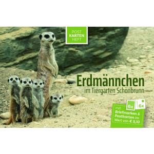 'Suricates at Schönbrunn Zoo' Postcard booklet